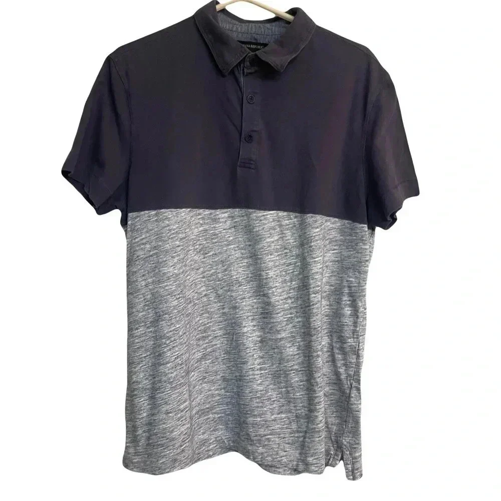 Banana Republic men’s navy/gray golf shirt size large